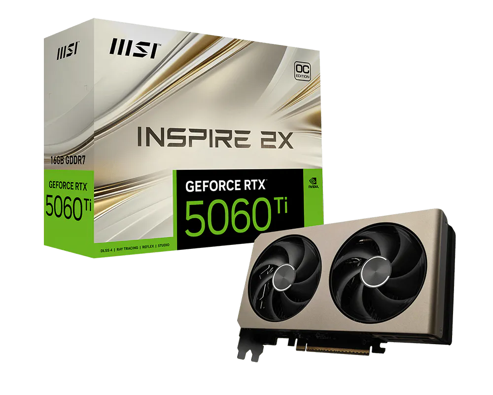 MSI GeForce RTX 5060 Ti 16G INSPIRE 2X OC